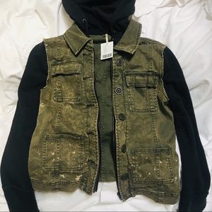 NWT Free People Hooded Utility Jacket